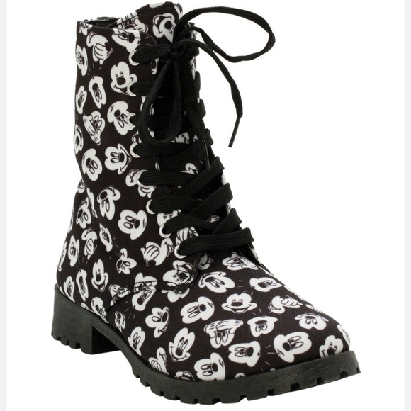Disney Mickey Mouse Printed Zippered Ankle Boots